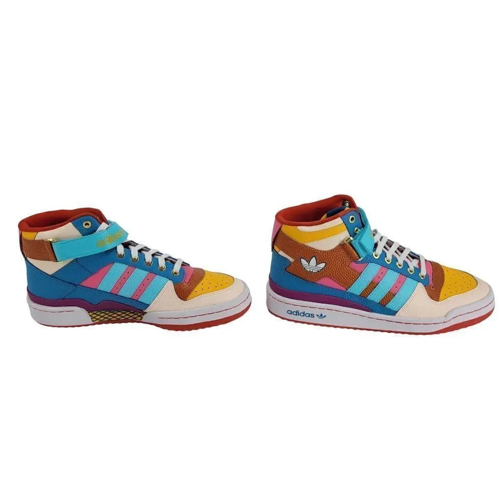 Limoted Edition Adidas High Top Sneakers Sz 7 Kidcore Streetwear‎ Multicolor